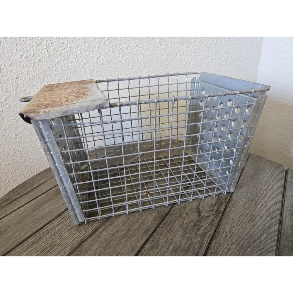 Vintage Kaspar Metal Wire Gym Locker Basket Rustic Primitive Farmhouse Cottage